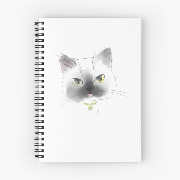 Item preview, White and gray cat designed and sold by RinRiver.