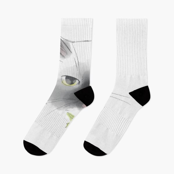 Item preview, White and gray cat designed and sold by RinRiver.