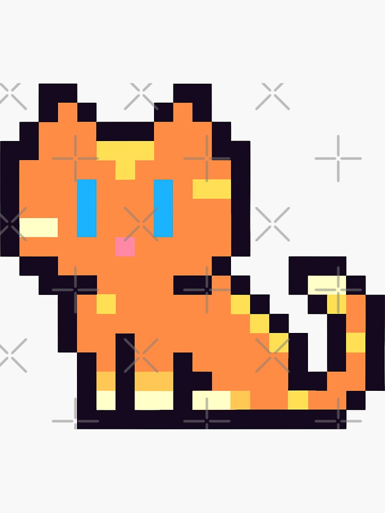 Thumbnail 3 of 3, Sticker, Orange Cat designed and sold by Flickingjane.