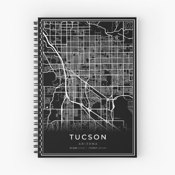 Item preview, Mapa negro de Tucson Arizona designed and sold by wally-prints.