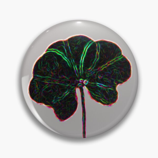 Item preview, Dark Rainbow Neon Abstract Black Real 5 Leaf Clover designed and sold by kattakitty.