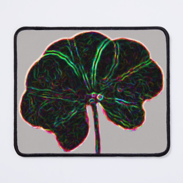 Item preview, Dark Rainbow Neon Abstract Black Real 5 Leaf Clover designed and sold by kattakitty.