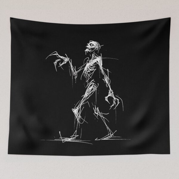 Item preview, Zombie skeleton: Ethereal Stride - Haunting Sketch Art designed and sold by Sovi14.