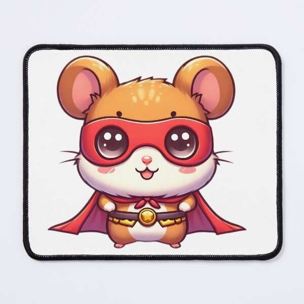 Item preview, Cute Chibi Superhero Hamster designed and sold by Delamoon.