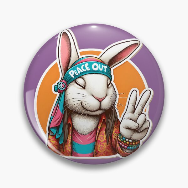 Item preview, The Hippy Bunny's Symbol of Peace: Peace Out designed and sold by Pickmash.