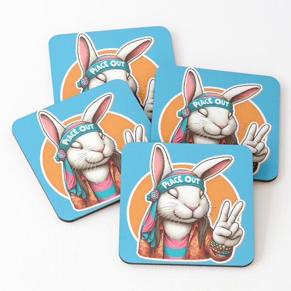 Item preview, The Hippy Bunny's Symbol of Peace: Peace Out designed and sold by Pickmash.