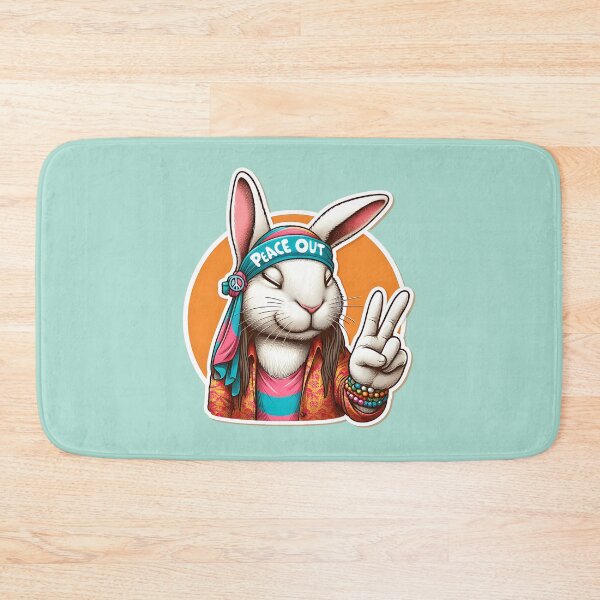 Item preview, The Hippy Bunny's Symbol of Peace: Peace Out designed and sold by Pickmash.