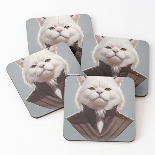 Item preview, white cat designed and sold by pretty-Designed.
