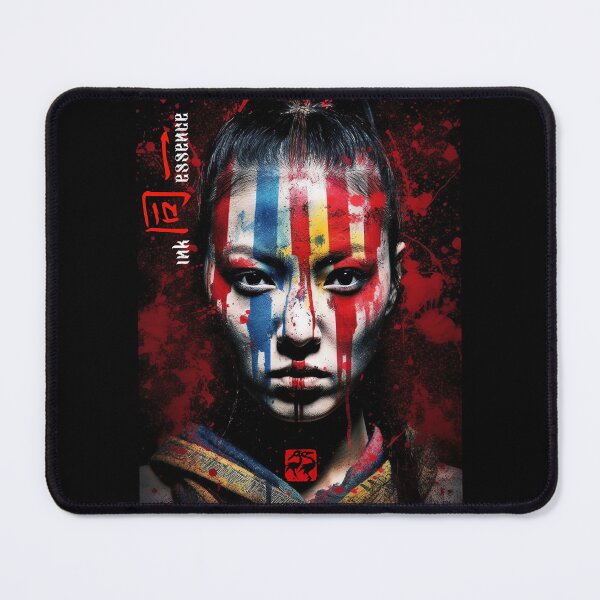 Item preview,  Ink Essence - Japanese Aesthetic Surreal Kanji Symbol Painted Face Art 74 designed and sold by MadeByRobots.