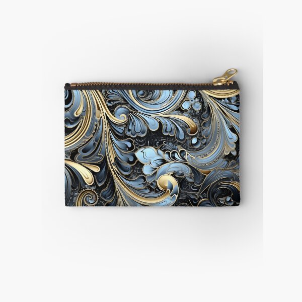 Item preview, blue and gold ornate textured print designed and sold by dcrc.