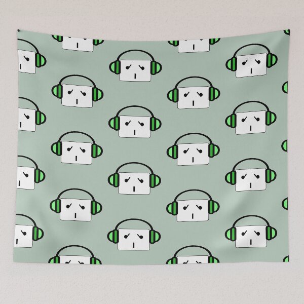 Item preview, PLUG WITH GREEN HEADPHONES designed and sold by PrettySol.