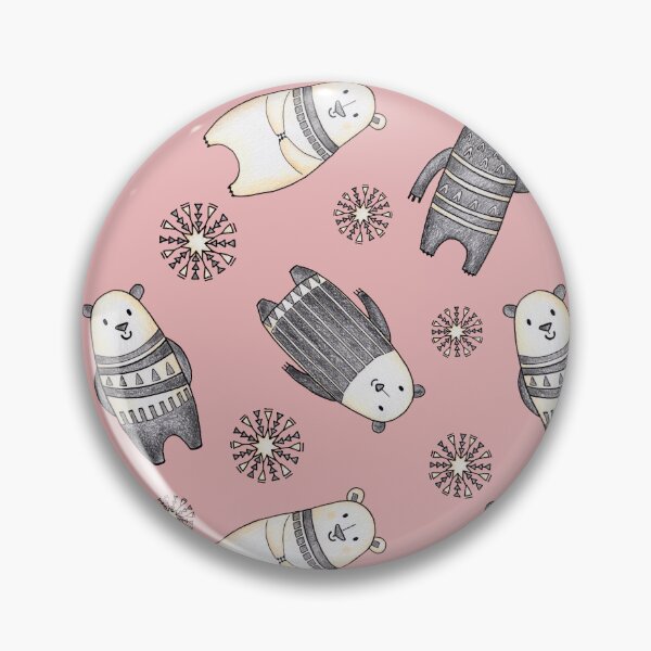 Item preview, Cute Polar Bears hand drawn pattern on the pink background. designed and sold by NadyaSaen.