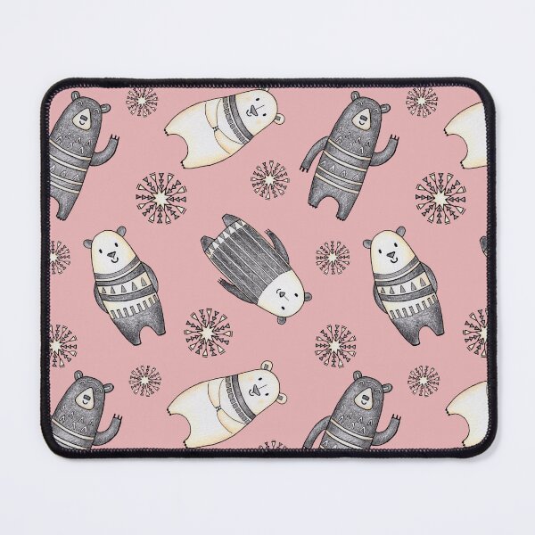 Item preview, Cute Polar Bears hand drawn pattern on the pink background. designed and sold by NadyaSaen.