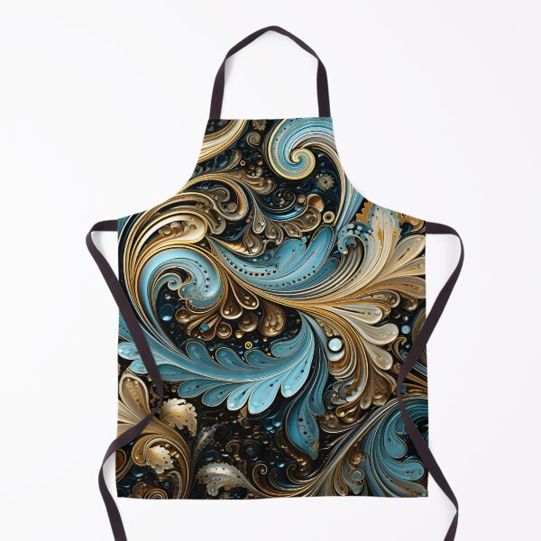 Item preview, blue and gold ornate textured print designed and sold by dcrc.