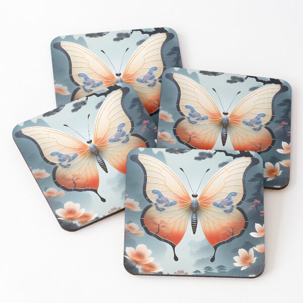 Item preview, A Chinese moon butterfly with translucent wings, revealing miniature Chinese landscape motifs designed and sold by IAmagineFR.