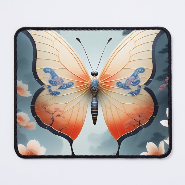 Item preview, A Chinese moon butterfly with translucent wings, revealing miniature Chinese landscape motifs designed and sold by IAmagineFR.