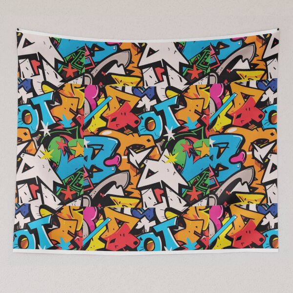Item preview, Color Clash: Urban Graffiti Pattern Design designed and sold by delohill.