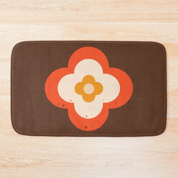 Item preview, Mod 70s Floral Daisy Orange - Mid Century Floral  designed and sold by susycosta.