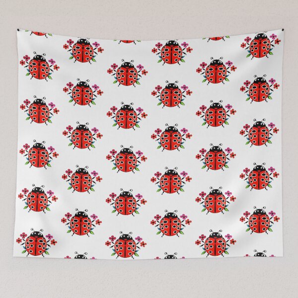Item preview, Ladybug and Flowers designed and sold by WondrousThings.