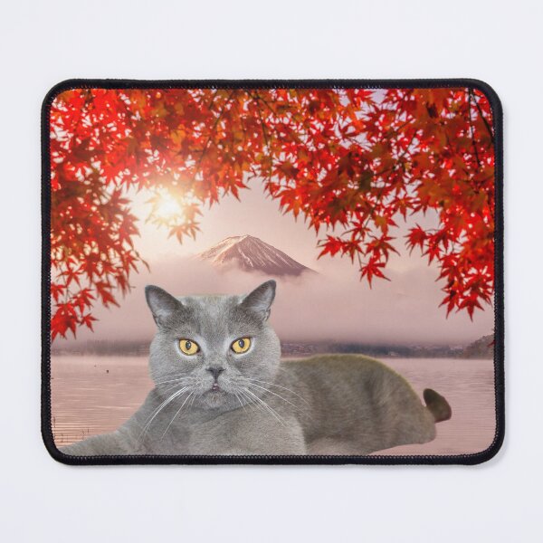 Item preview, Noble Cat sitting in front of Mountain designed and sold by Poodle-Bonita.