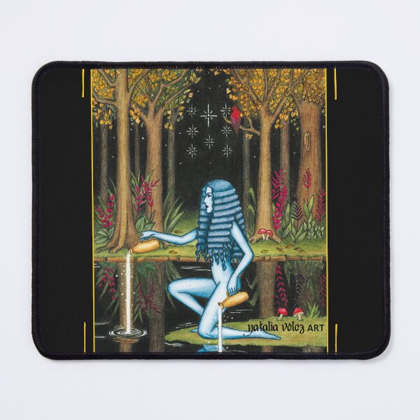 Item preview, The Star with card frame, arcane of the Sortilegium tarot designed and sold by NataliaVelezArt.