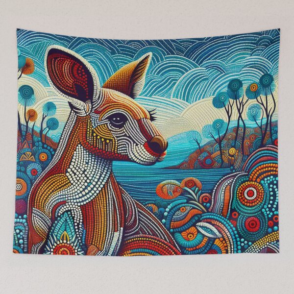 Item preview, Aboriginal Dot Art Kangaroo designed and sold by EdgyEdgeArt.