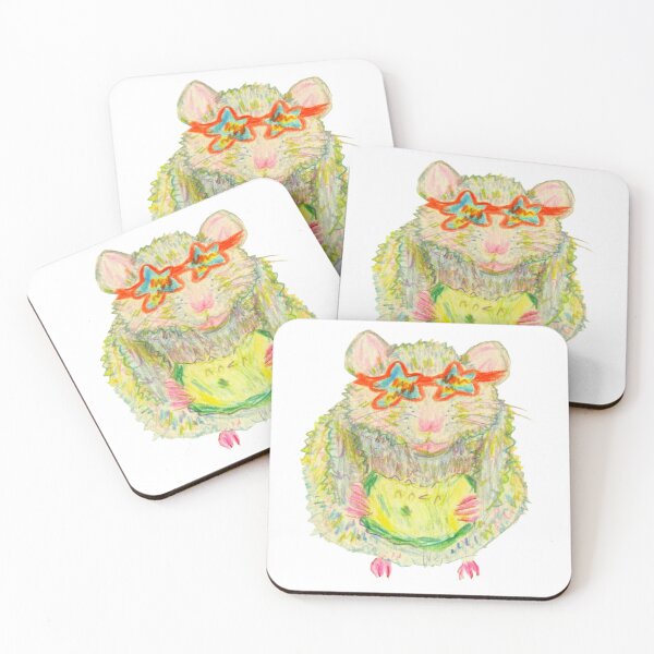 Item preview, Cute little mouse wearing glasses while eating. designed and sold by Princessjo59.