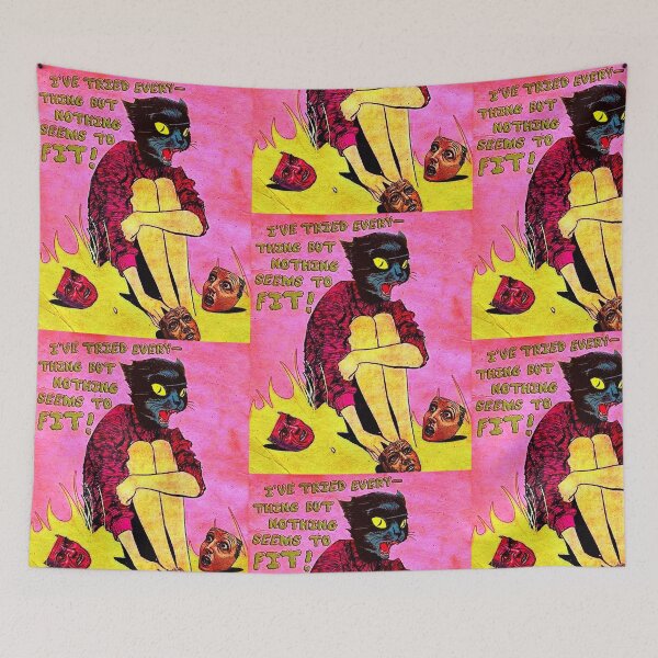 Item preview, Vintage Catgirl comics design Nothing fits! designed and sold by thgalleryit.