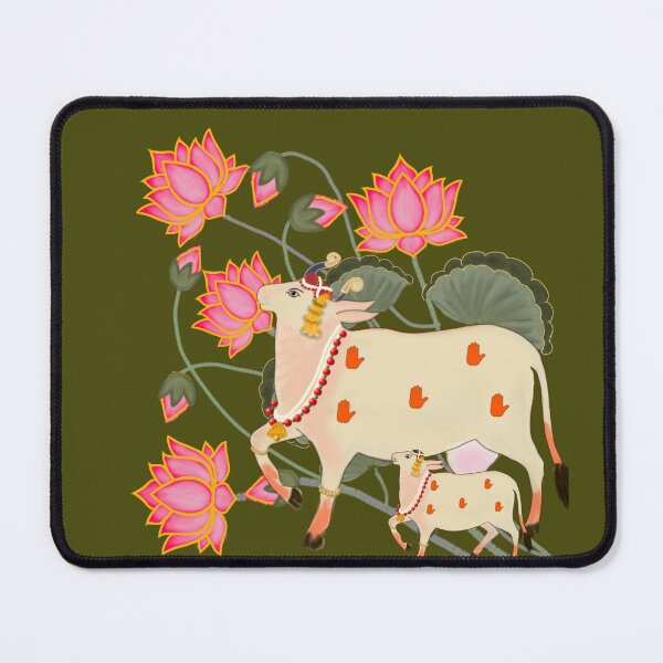 Item preview, Pichwai Art/Painting - Cow and Calf/Mother and Child/ House Warming/Indian Marriage/Wedding  designed and sold by ShreecreatE.