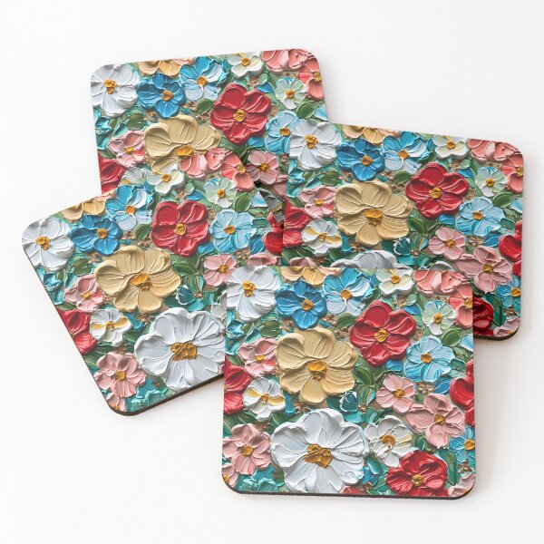 Item preview, Impasto floral pattern designed and sold by Pixel-Lair.