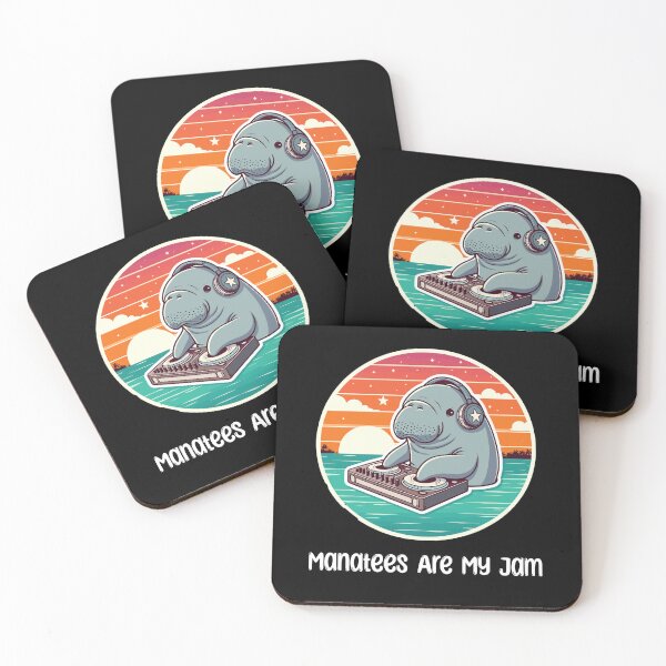 Item preview, Baby Manatee DJ  designed and sold by DinoKate.
