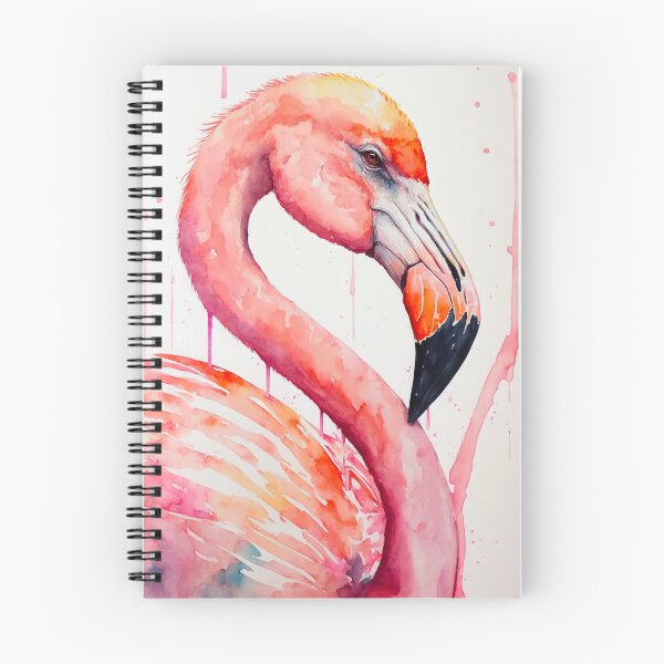Item preview, Pink Flamingo Watercolor Painting designed and sold by AdamesArtStudio.