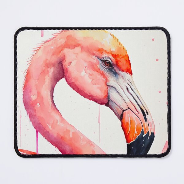 Item preview, Pink Flamingo Watercolor Painting designed and sold by AdamesArtStudio.