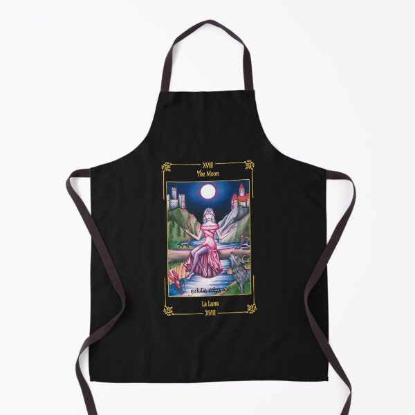 Item preview, The Moon with card frame, Arcanum of the Sortilegium tarot designed and sold by NataliaVelezArt.