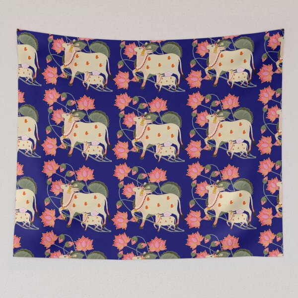 Item preview, Pichwai Art/Painting - Cow and Calf/Mother and Child/ House Warming/Indian Marriage/Wedding  designed and sold by ShreecreatE.
