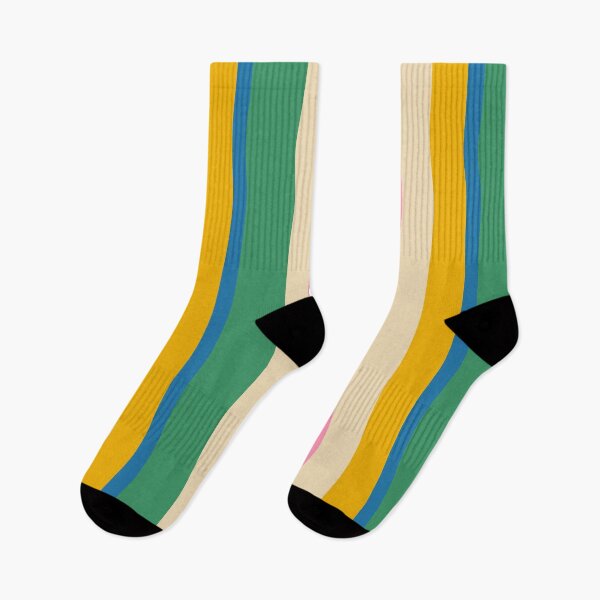 Item preview, Cheerful Retro Modern Vertical Stripe Pattern Blue Green Mustard Pink designed and sold by kierkegaard.
