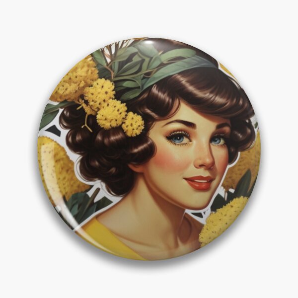 Item preview, Pin up girl with wattle in her hair. designed and sold by NewtBoo.