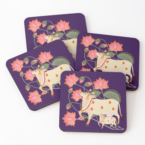 Item preview,  Pichwai Art/Painting - Cow and Calf/Mother and Child/ House Warming/Indian Marriage/Wedding  designed and sold by ShreecreatE.