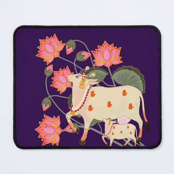 Item preview,  Pichwai Art/Painting - Cow and Calf/Mother and Child/ House Warming/Indian Marriage/Wedding  designed and sold by ShreecreatE.