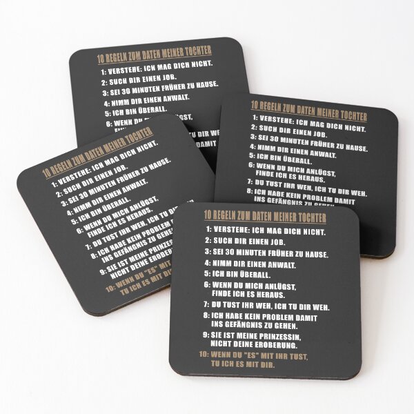 Item preview, 10 Regeln zum Daten meiner Tochter. Bester Vater / beste Mutter. designed and sold by silentcolors.