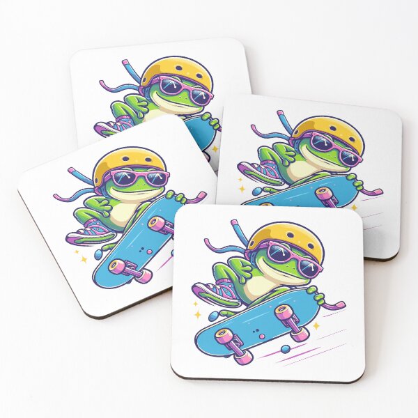 Item preview, Frog On Skateboard - Kawaii Frog Skateboard designed and sold by JessArty ⭐⭐⭐⭐⭐.