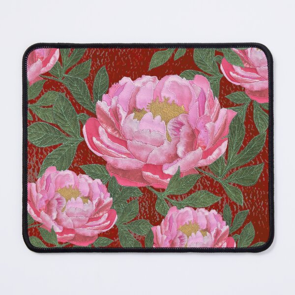 Item preview, Peony on raspberry designed and sold by SCRAPPLIQUE.
