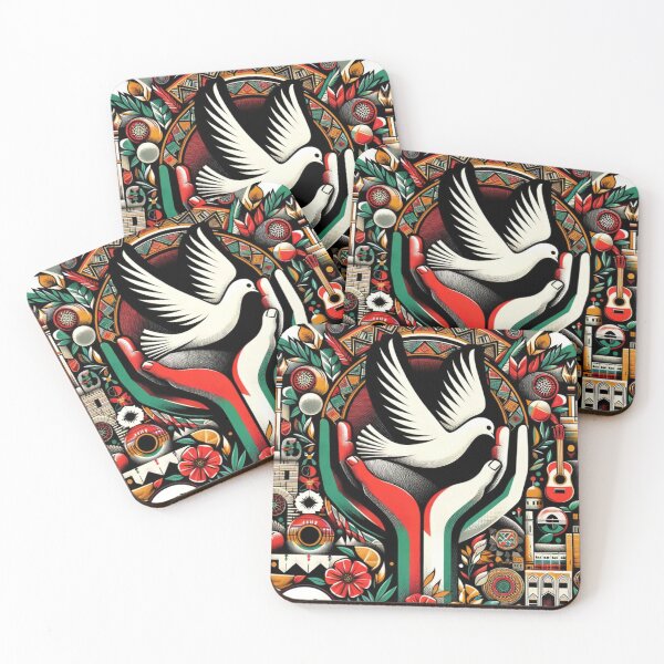 Item preview, Peaceful Harmony: A Vibrant Palestinian-Themed Artwork designed and sold by GlobalGrace.