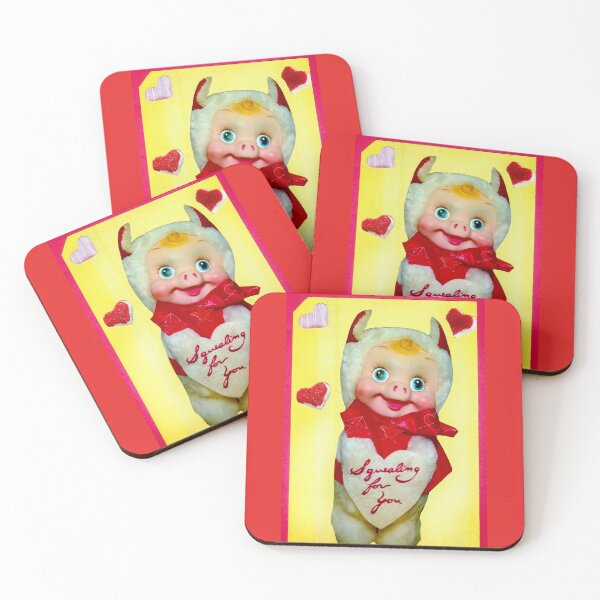 Item preview, Vintage Rushton Valentine Pig - 'Squealing For You' designed and sold by Nikki Fortuin Arts & Crafts.