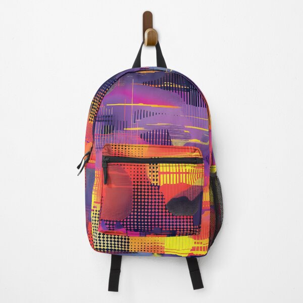 Item preview, Vibrant 80s Glitch Fabric Patterns: AI Generated Retro Designs designed and sold by Cr-AI-tive.