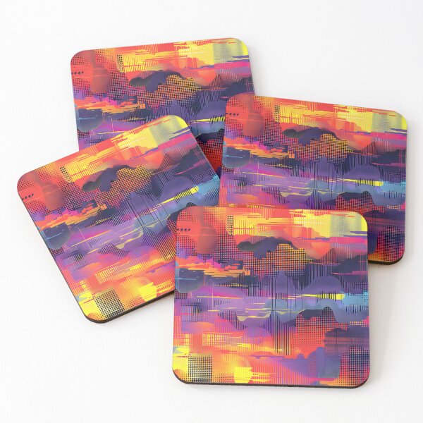 Item preview, Vibrant 80s Glitch Fabric Patterns: AI Generated Retro Designs designed and sold by Cr-AI-tive.