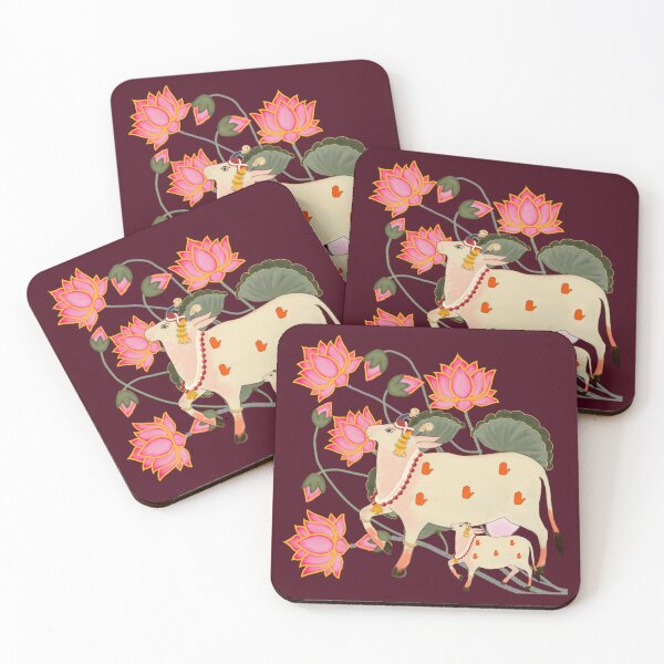 Item preview, Pichwai Art/Painting - Cow and Calf/Mother and Child/ House Warming/Indian Marriage/Wedding  designed and sold by ShreecreatE.