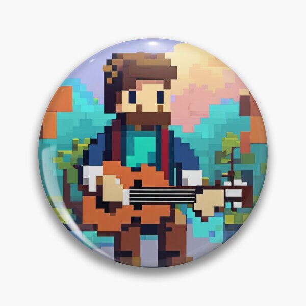 Item preview, Framed Voxel Guitar Player designed and sold by Batil.