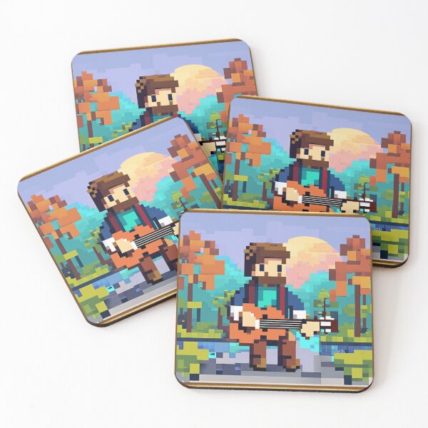 Item preview, Framed Voxel Guitar Player designed and sold by Batil.