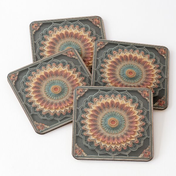 Artikelvorschau, Vintage-Blume des Lebens in Faden und Stickerei, ein Mandala in Fadenkunst entworfen und verkauft von David-CoBo.
